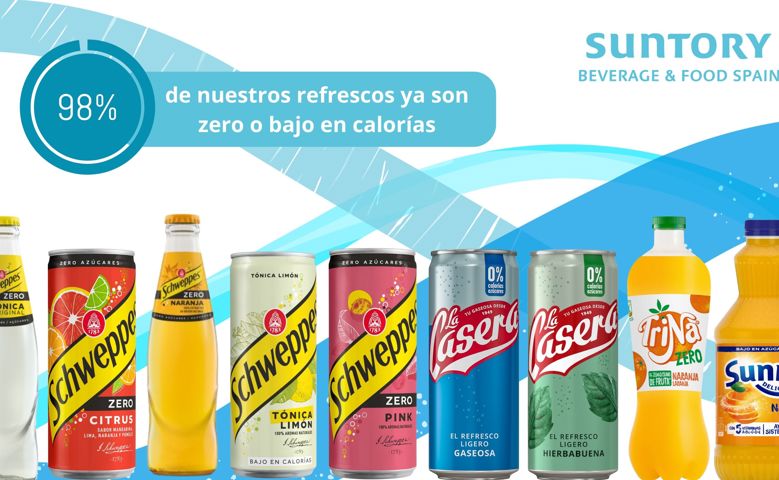 El 98% de los refrescos de Suntory Beverage & Food Spain ya son bajos en calorías o zero