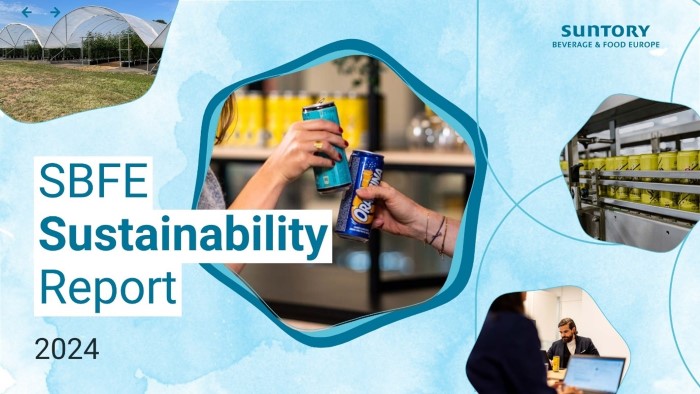 Suntory Beverage & Food Europe Publishes 2024 Sustainability Report, Advancing Goals Across Health, Packaging, and Climate