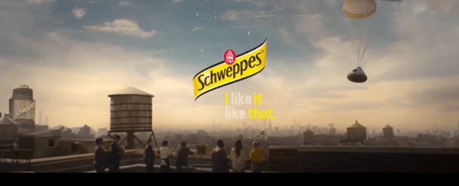 Een gloednieuwe Europese Schweppes campagne
