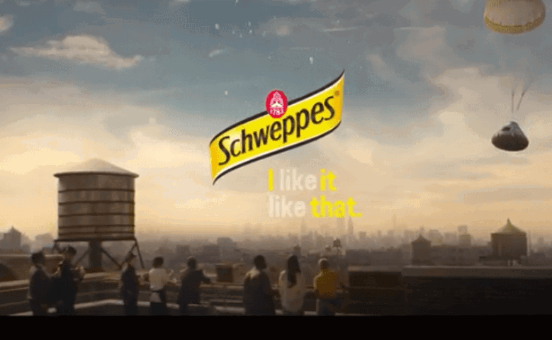 Een gloednieuwe Europese Schweppes campagne